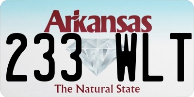 AR license plate 233WLT