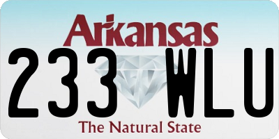 AR license plate 233WLU