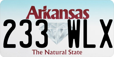 AR license plate 233WLX
