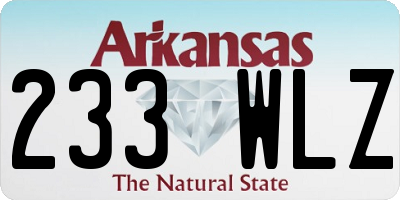 AR license plate 233WLZ
