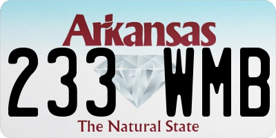 AR license plate 233WMB