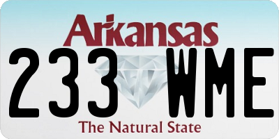 AR license plate 233WME