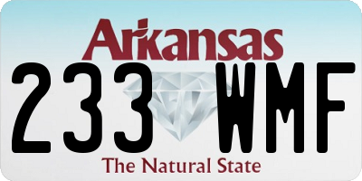 AR license plate 233WMF