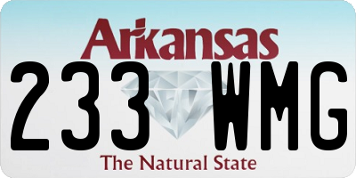 AR license plate 233WMG