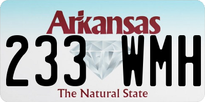 AR license plate 233WMH