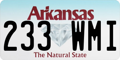 AR license plate 233WMI