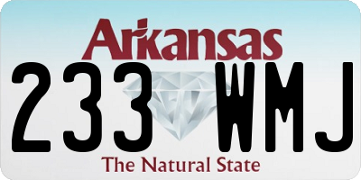 AR license plate 233WMJ