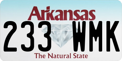 AR license plate 233WMK