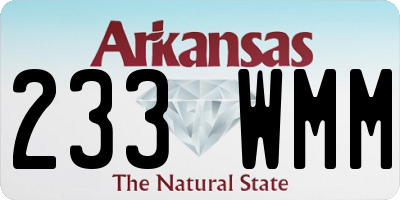 AR license plate 233WMM
