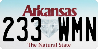 AR license plate 233WMN