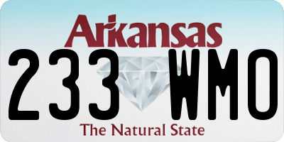 AR license plate 233WMO