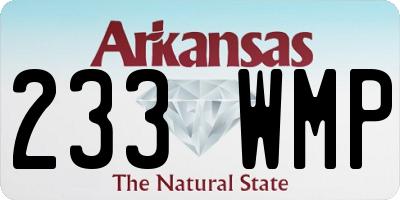 AR license plate 233WMP