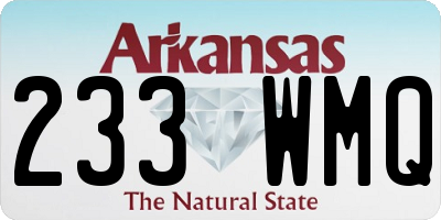 AR license plate 233WMQ