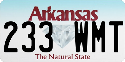 AR license plate 233WMT