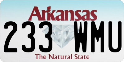 AR license plate 233WMU