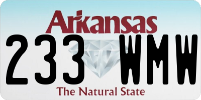 AR license plate 233WMW