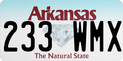 AR license plate 233WMX