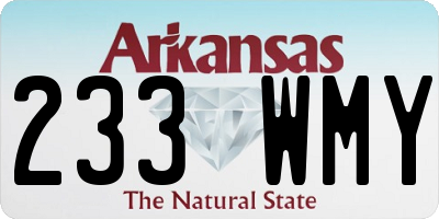 AR license plate 233WMY