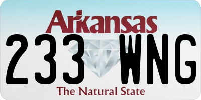 AR license plate 233WNG