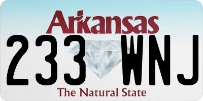 AR license plate 233WNJ