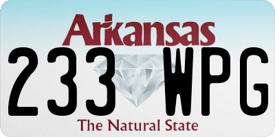 AR license plate 233WPG