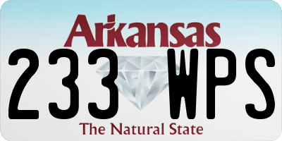 AR license plate 233WPS