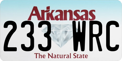 AR license plate 233WRC