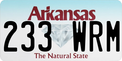 AR license plate 233WRM