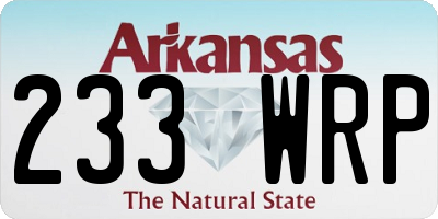 AR license plate 233WRP