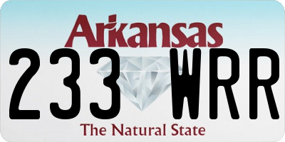 AR license plate 233WRR