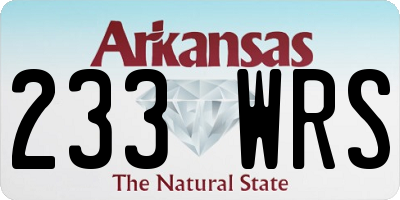 AR license plate 233WRS