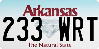 AR license plate 233WRT
