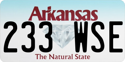 AR license plate 233WSE