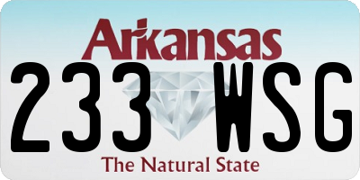 AR license plate 233WSG