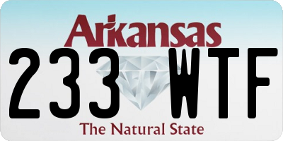 AR license plate 233WTF