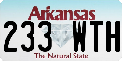 AR license plate 233WTH