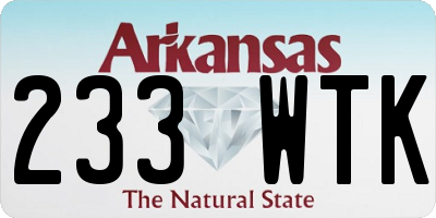 AR license plate 233WTK