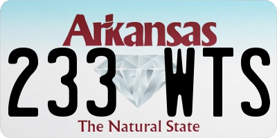 AR license plate 233WTS