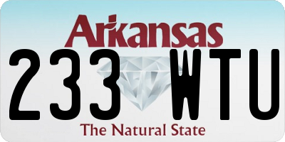 AR license plate 233WTU