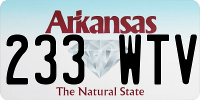 AR license plate 233WTV