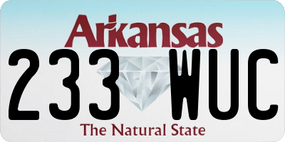 AR license plate 233WUC