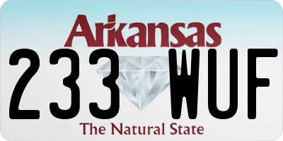 AR license plate 233WUF