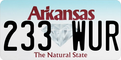 AR license plate 233WUR