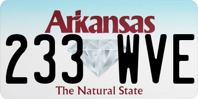 AR license plate 233WVE