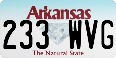 AR license plate 233WVG