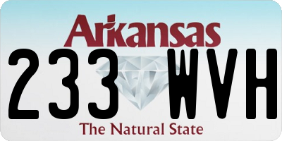 AR license plate 233WVH