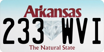 AR license plate 233WVI