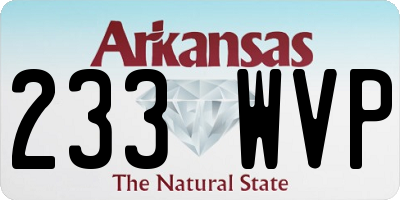 AR license plate 233WVP