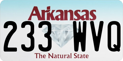 AR license plate 233WVQ
