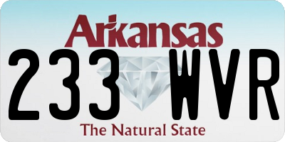AR license plate 233WVR